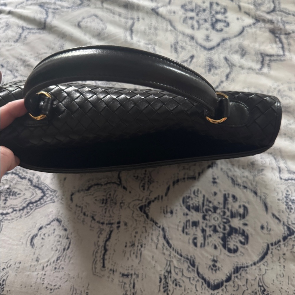 Bally Black Woven two way leather Shoulder Bag - Picture 4 of 10